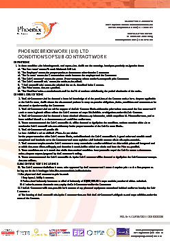 SUB-CONTRACTOR ORDER TERMS AND CONDITIONS